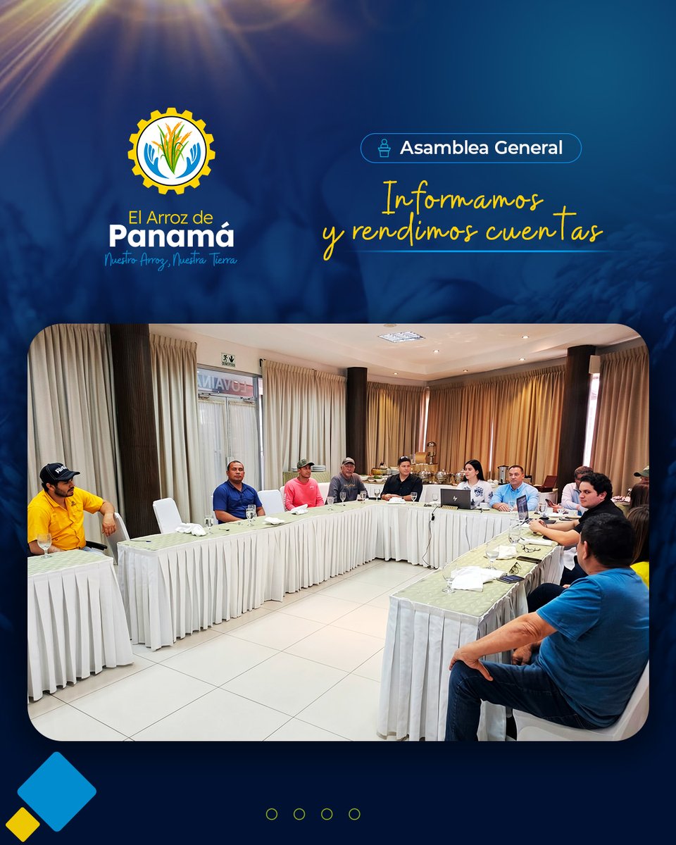 AnalmoPma's tweet photo. Celebramos nuestra Asamblea General, un espacio para fortalecer la unidad gremial y reafirmar nuestro compromiso con la industria molinera y la seguridad alimentaria de Panamá. 🇵🇦🌾

¡Los molinos de Panamá trabajan cada día por el abastecimiento del país!

#ANALMO #IndustriaMolinera #ArrozDePanamá #SeguridadAlimentaria