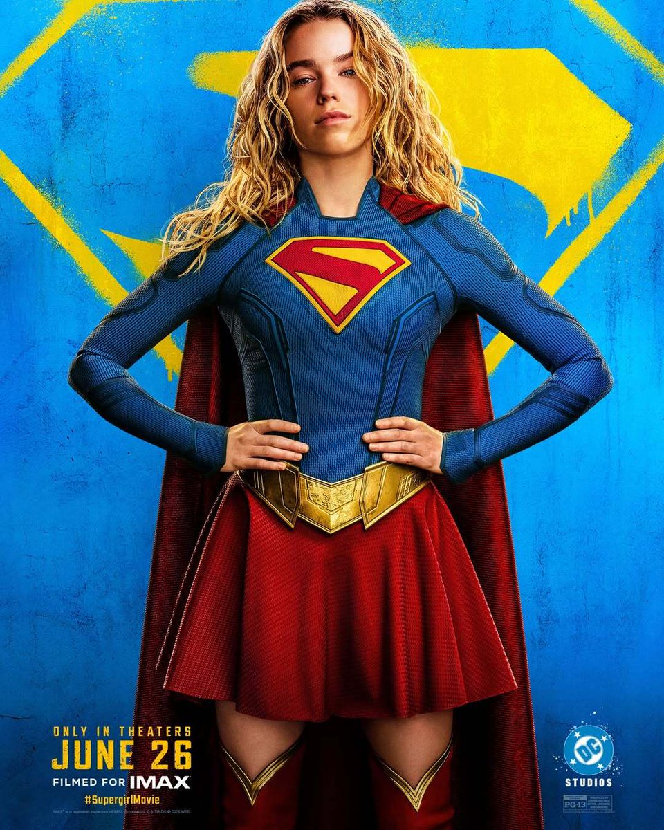 RottenTomatoes's tweet photo. Milly Alcock, Jason Momoa, and more in all-new character posters for #Supergirl.

In theaters on June 26. https://t.co/zLIABrZ9Y2