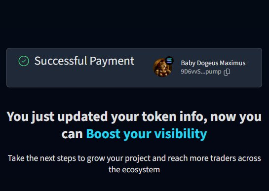 babydogeus's tweet photo. Baby Dogeus maximus just Paid Dextools update and 200x NITRO for his army!

"Some ask for attention. Baby Dogeus Maximus takes it." https://t.co/Yd2Fv6lIc9