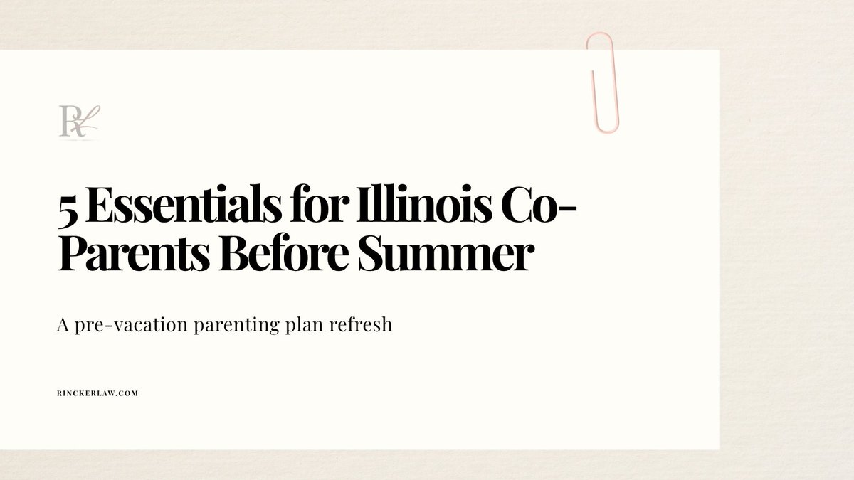 RinckerLaw's tweet photo. Summer's almost here. Is your Illinois parenting plan ready? ☀️

If bigger conversations are on the horizon, there are more options than people realize ⤵️ 
https://t.co/2QLiktRCK6

#CoParenting #IllinoisFamilyLaw https://t.co/aatFPRwGuZ