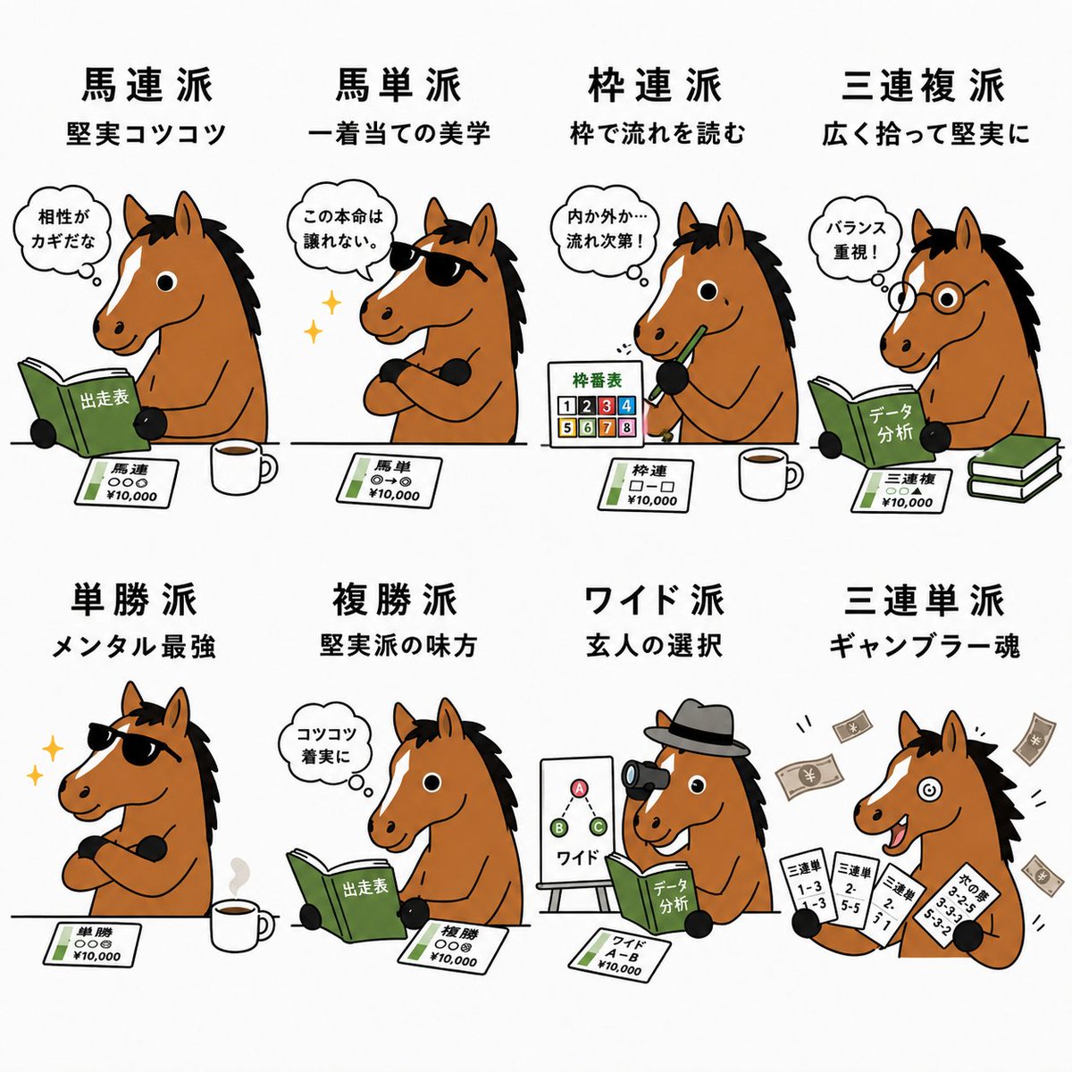 三連複と枠連🏇 ＃競馬