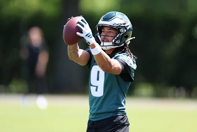 SundayLeagueNFL's tweet photo. Eagles WR Makai Lemon has a hamstring injury. He could miss minicamp next week, (as per
@Jeff_McLane)

#NFL | #NFLUK | #NFLFantasy https://t.co/YN0fy2eDfY