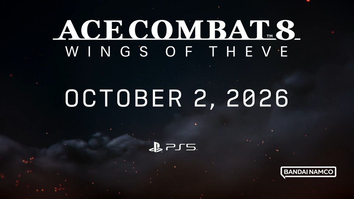 TrueGaming's tweet photo. 🚨رسمياً الإعلان عن لعبة Ace Combat 8: Wings of Theve - قادمة بتاريخ 2 اكتوبر 2026 https://t.co/SrsSP2oLAz