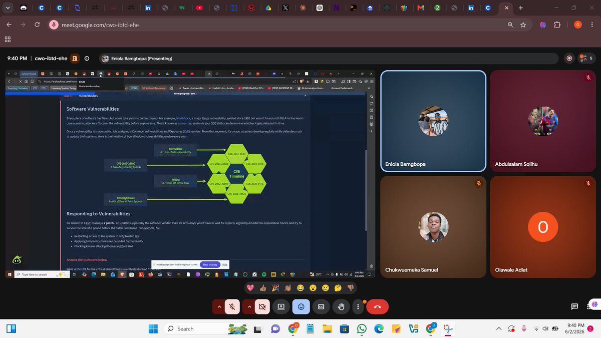 HaywhyJustice's tweet photo. Not stopping yet 😜

Day 11 &amp; 12 of #30daysofcybersecurity ✅
Covered:
Module 5: Wireless Network Communication from Endpoint Security from @CiscoNetAcad
Then later tonight: Systems Attack Vectors from @tryhackme 
@ireteeh @cyberjeremiah @cyber_rekk @confirmedHOD 
#cybersecurity https://t.co/bN1Bpy7yN5