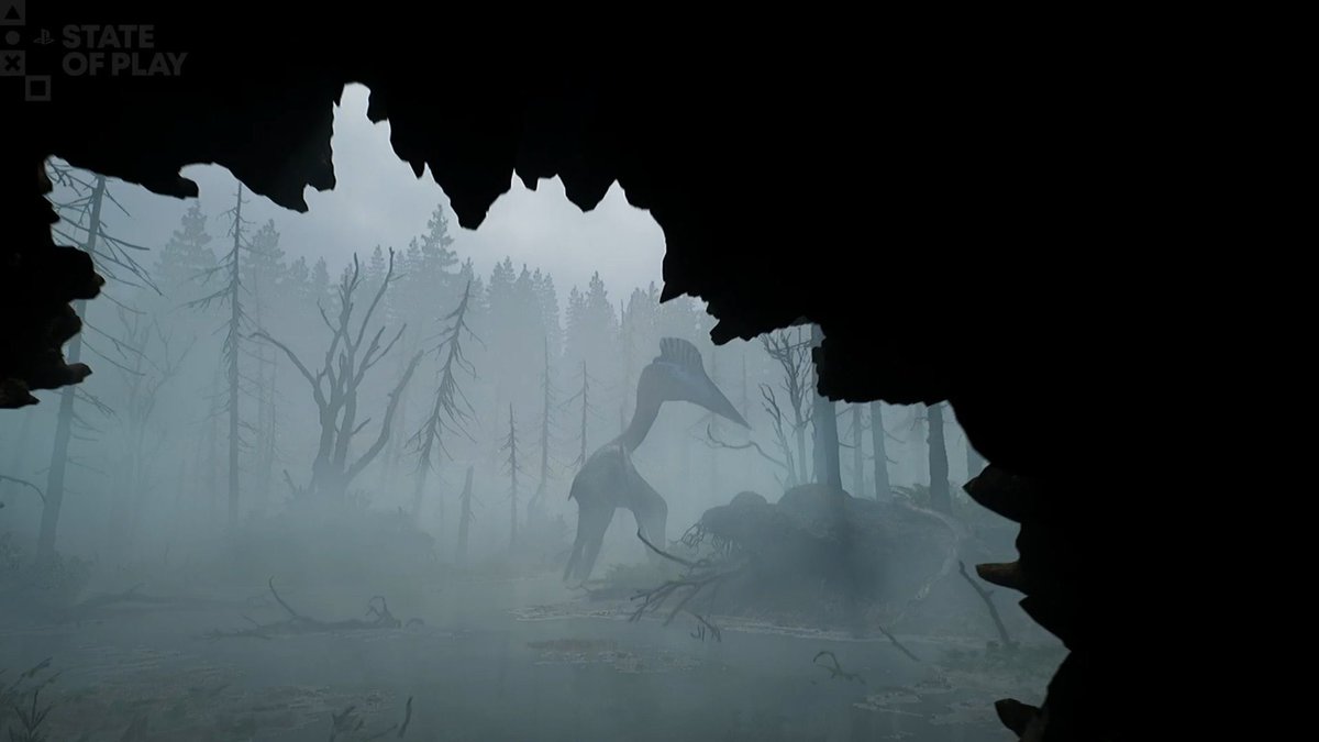 Pirat_Nation's tweet photo. The Lost Wild has been announced, a first-person survival horror adventure game that features dinosaurs. 
The game will come out in 2027.

>You play in a prehistoric jungle filled with old research buildings that nature has taken over. 
>The dinosaurs are smart. They react to sounds, fire, and other elements in the environment.