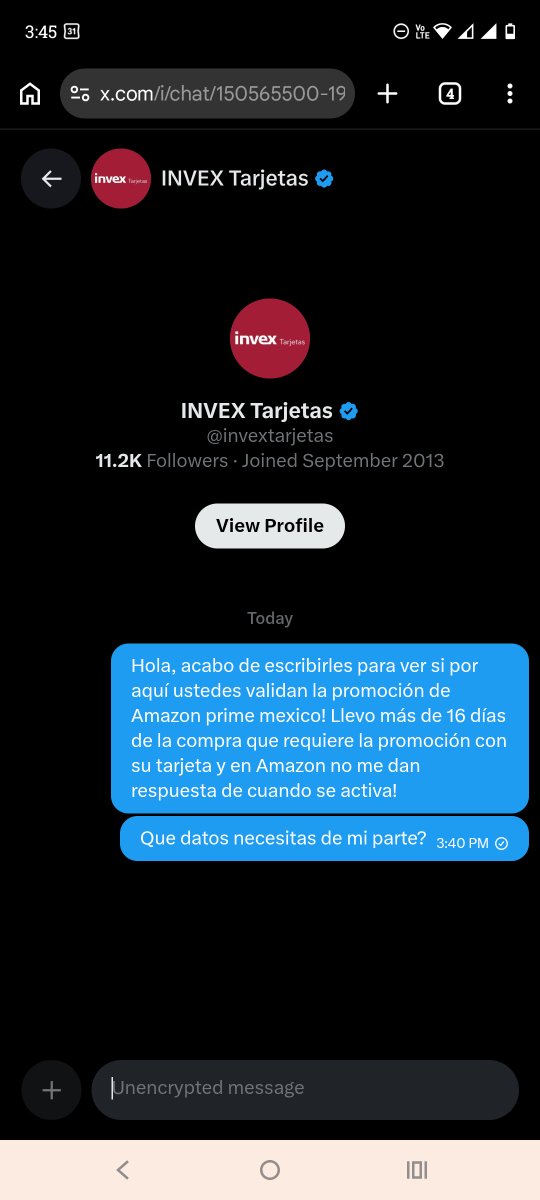 _dapeios's tweet photo. @invextarjetas @INVEX @amazonmex @AmazonHelp @Profeco Cómo ci. Que datos están revisando "mi caso"? https://t.co/4gRBdtvW5m
