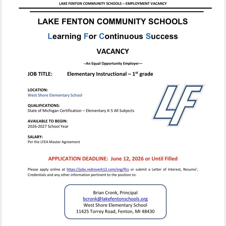 LFCSBlueDevils's tweet photo. 💙⚓️🤍 LFCS is looking for a 1st Grade Teacher to join our West Shore team! See flyers for details and apply at: https://t.co/wGnasFGXHp🤍⚓️💙 #LFLeads #ProudtobeBLUE https://t.co/lsc4aIBNAi