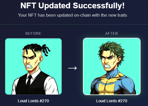 kadir_bmd's tweet photo. Another @LoudLordsNFT upgarde! What do you think? Did i do well? https://t.co/GcjWj6v5qy