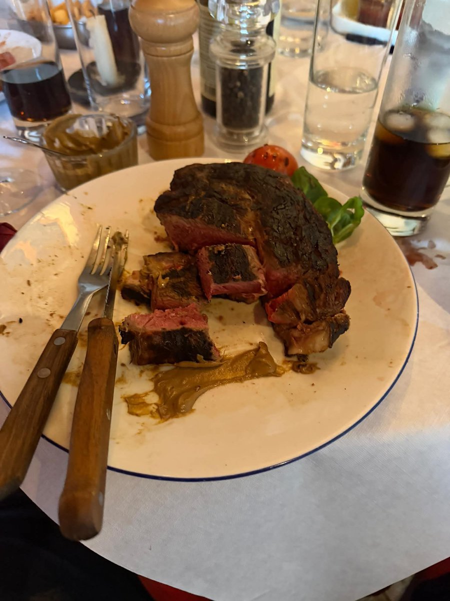 JackARacing's tweet photo. I think I reached a crossroads in life. I’ve always been a voracious eater, taken pride in what I can eat.

I attempted to eat 95oz of Ribeye Steak, and half way through the last 30oz steak I hit a mental wall.

I think I’m done with living life to excess. Tomorrow I change. https://t.co/ED0vo5DO37