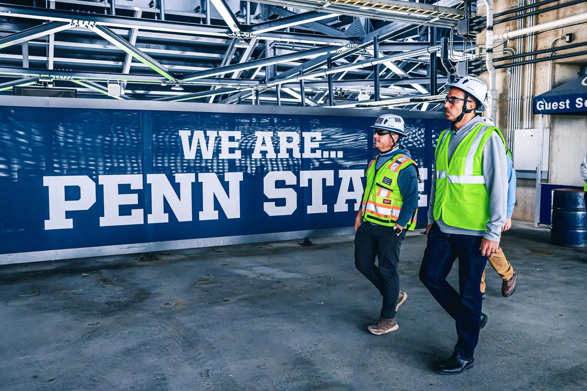 PennStateFball's tweet photo. Checking out the new upgrades 🚧 https://t.co/mOFJ9uVOX4