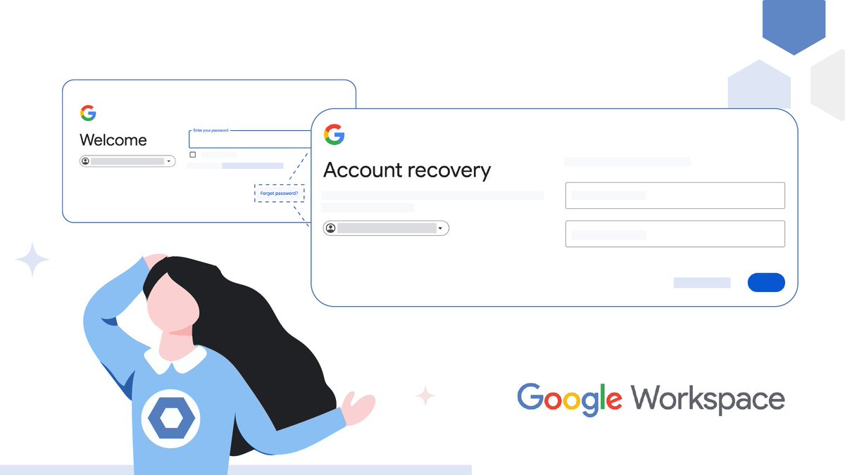 AskWorkspace's tweet photo. Did you know there's an option to allow other #GoogleWorkspace administrators to recover their password? Turn self recovery on or off for forgotten passwords. Learn more at https://t.co/wPJlayEc7o #AccountRecovery https://t.co/7HgAw42X2T