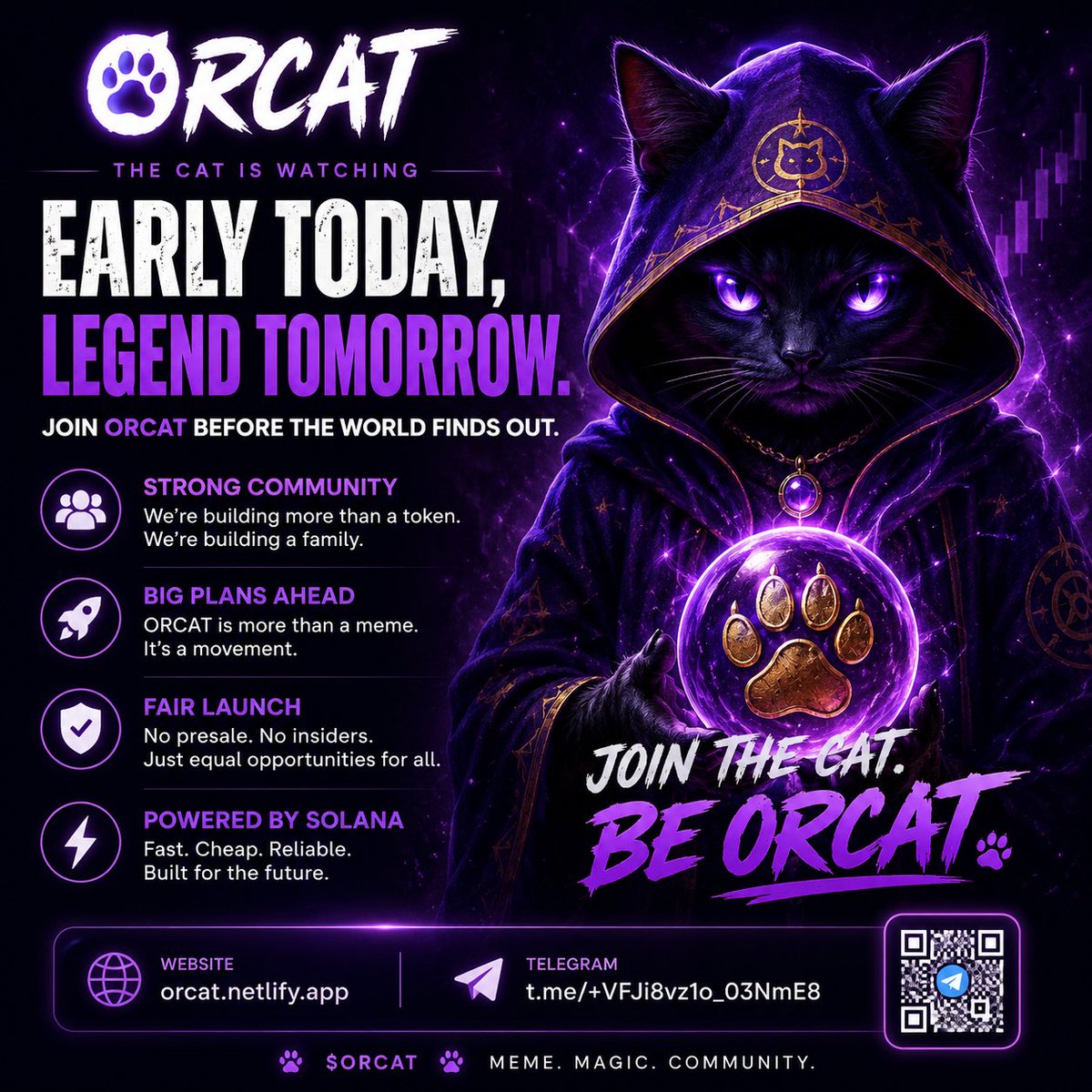 OracleCat0's tweet photo. #ORCAT #Solana #Memecoin #Crypto #SolanaMemes #CryptoTwitter #MemeCoinSeason #SolanaCommunity #Web3 #Altcoins https://t.co/6ZMJZSCVDI