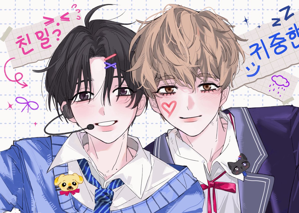 yezibaodd994's tweet photo. 我不太会画卷发……没能还原出여운好遗憾……😭😭，
小情侣要好一辈子呀☆˶> x <˶.⁺❤️
作家也要健康快乐～💝💝
@2ple__000 https://t.co/5ZK0N8NY0E