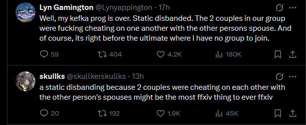 milliemeows_'s tweet photo. most normal ffxiv drama https://t.co/eKue2fjeTS