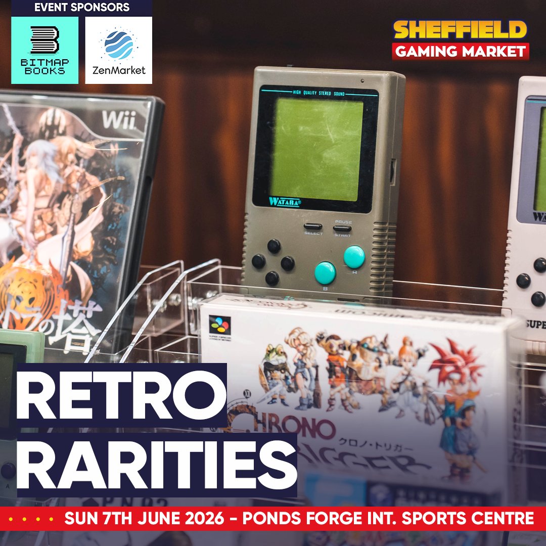 TheVGMarket's tweet photo. On the hunt for hidden gems? Sheffield Gaming Market is full of retro rarities — vintage consoles, classic games &amp; pure nostalgia! 🕹✨

🎟 https://t.co/F4ZlC7kmig

Sponsors
@Bitmap_Books 📚 https://t.co/YU8sk6k8Bc
@zenmarket_en 🗾 https://t.co/U3pk6BrvVP

#SheffieldGamingMarket https://t.co/RTovvYlSWO