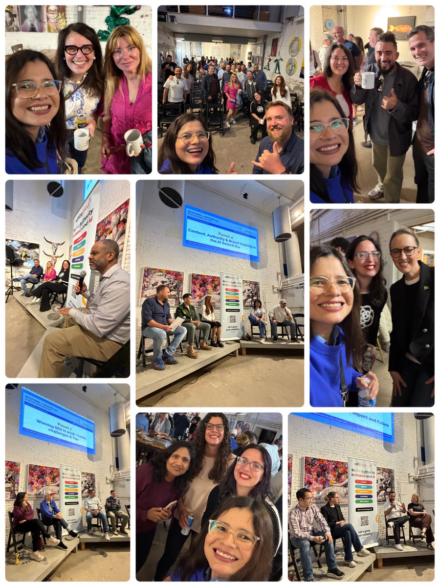 aleyda's tweet photo. What a wonderful evening at the #SEOFOMO x @WhitePressINT meetup in Boston 🙌😎 Four insightful SEO & AI search panels, amazing speakers, awesome community, very cool venue, superb co-hosts… we had such a fun time! Thank you everyone who joined and shared, you’re amazing - feeling extremely thankful 💪🤩 Stay tuned for the announcement of next edition soon 😉