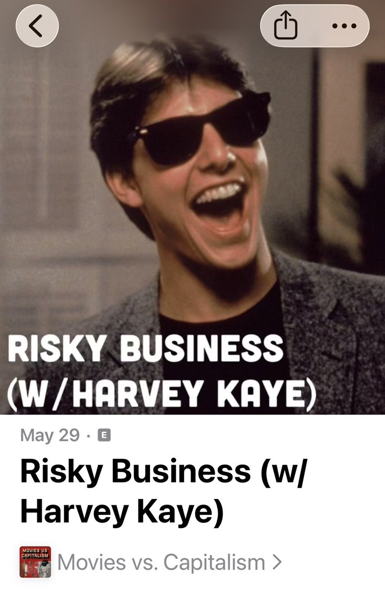 harveyjkaye's tweet photo. “This week, Rivka and Frank are joined by favorite returning guest Harvey Kaye to discuss the Reagan-era film that made Tom Cruise an icon: Risky Business. The trio dives into the film’s neoliberal fantasy, its questionable sex politics, and more.”

https://t.co/UJ65u9SfnS https://t.co/pm6wnavYAd