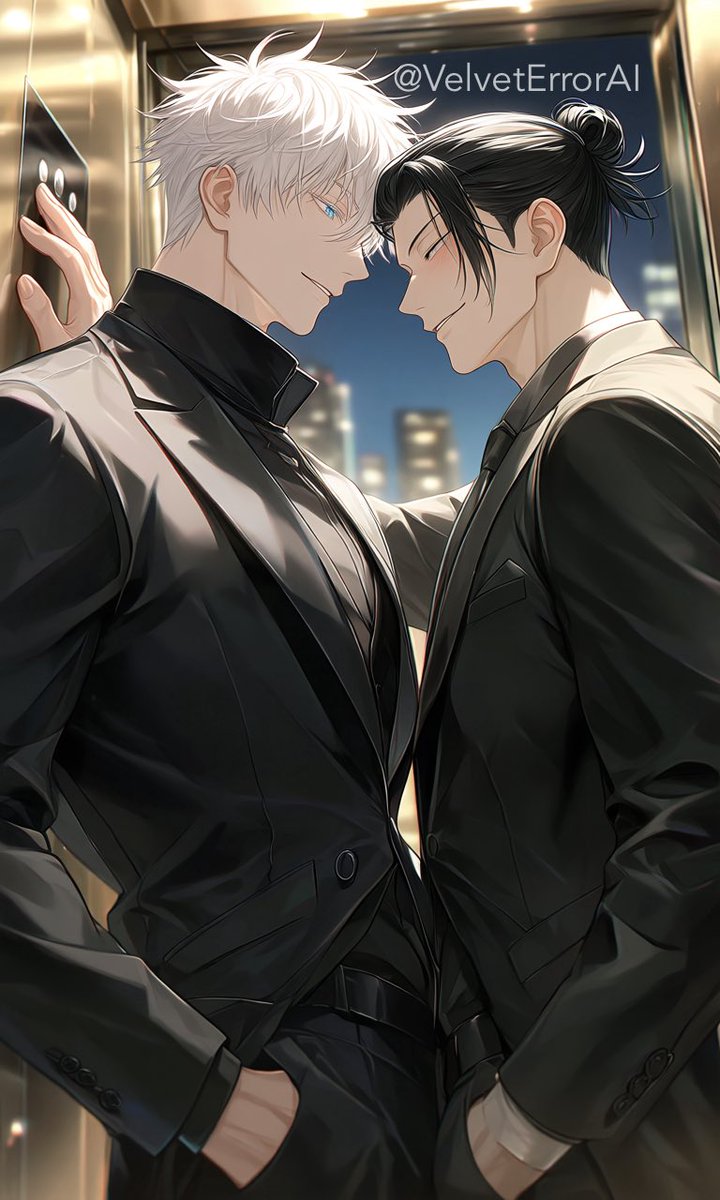 VelvetErrorAI's tweet photo. Maybe elevators should have cameras.

Then again…

some moments are better left undocumented 😏

Full set on Patreon: https://t.co/jgMNrwdy0F

#GojoSatoru #SuguruGeto #SatoSugu #JujutsuKaisen #JJK #BL #AnimeShip #Yaoi #bara #nsfw https://t.co/xLRYRJlsHn