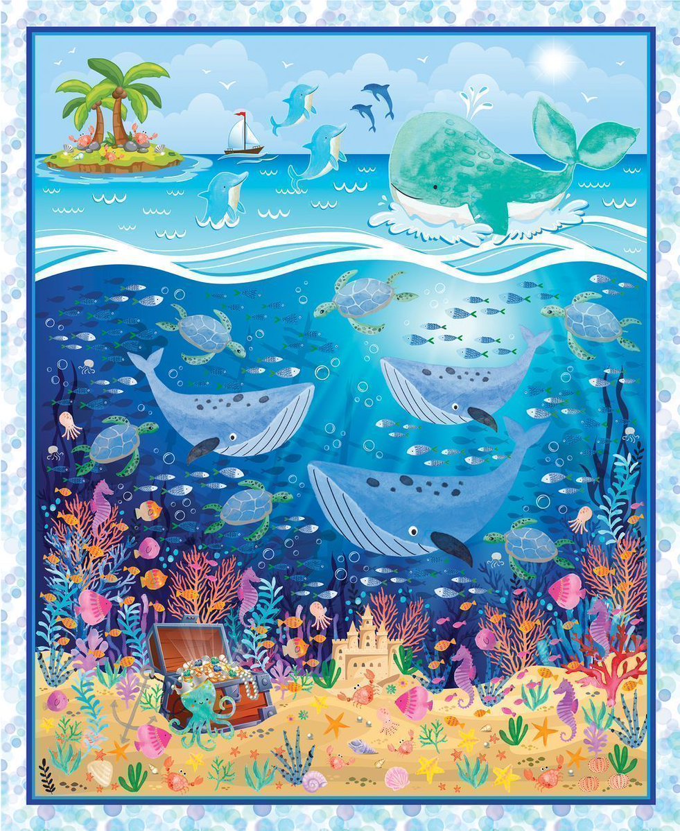howarths63's tweet photo. Dive in and swim alongside #turtles, #whales, and #dolphins in this exciting new fabric collection! Featuring a #large pictorial panel, a stylish border print, #sweet #starfish, #seashells, playful #bubbles, and a delightful array of #underwater #friends.  https://t.co/mWQ3QnYpSq https://t.co/rzNJHqlDPz