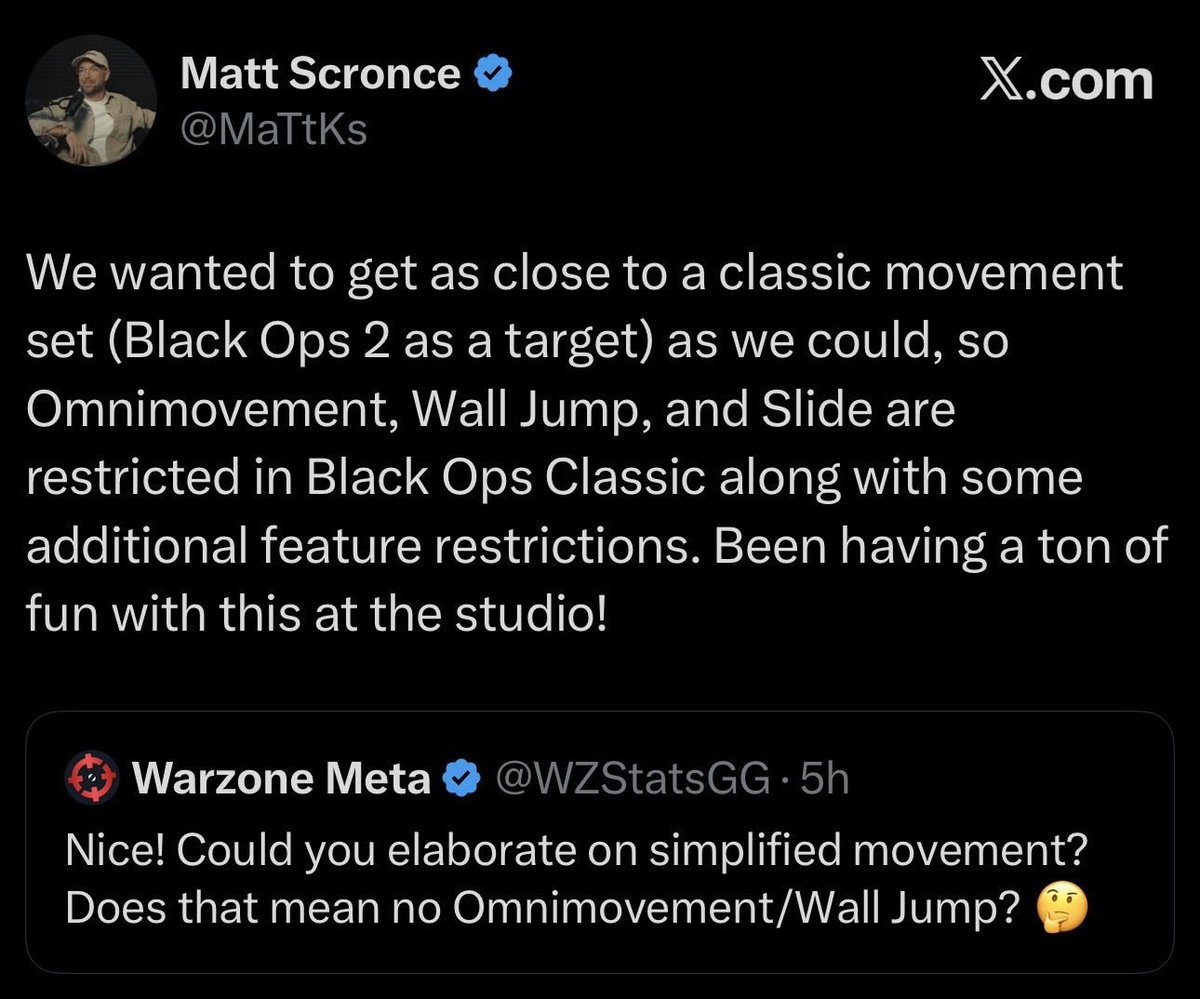 Suprale34's tweet photo. 🚨Un nouveau Mode "Black Ops Classique" va arriver durant la Saison 4 de #BlackOps7

-Le mode sera basé sur les mouvements de BO2 !
Pas d'omnimouvements / pas de walljump / pas de glissade https://t.co/7hR4SwDADz