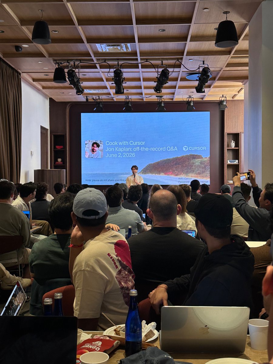 craftedincodes's tweet photo. Went to the Cooking with @cursor_ai  event!  #techweek https://t.co/LKj2hxm3Ue