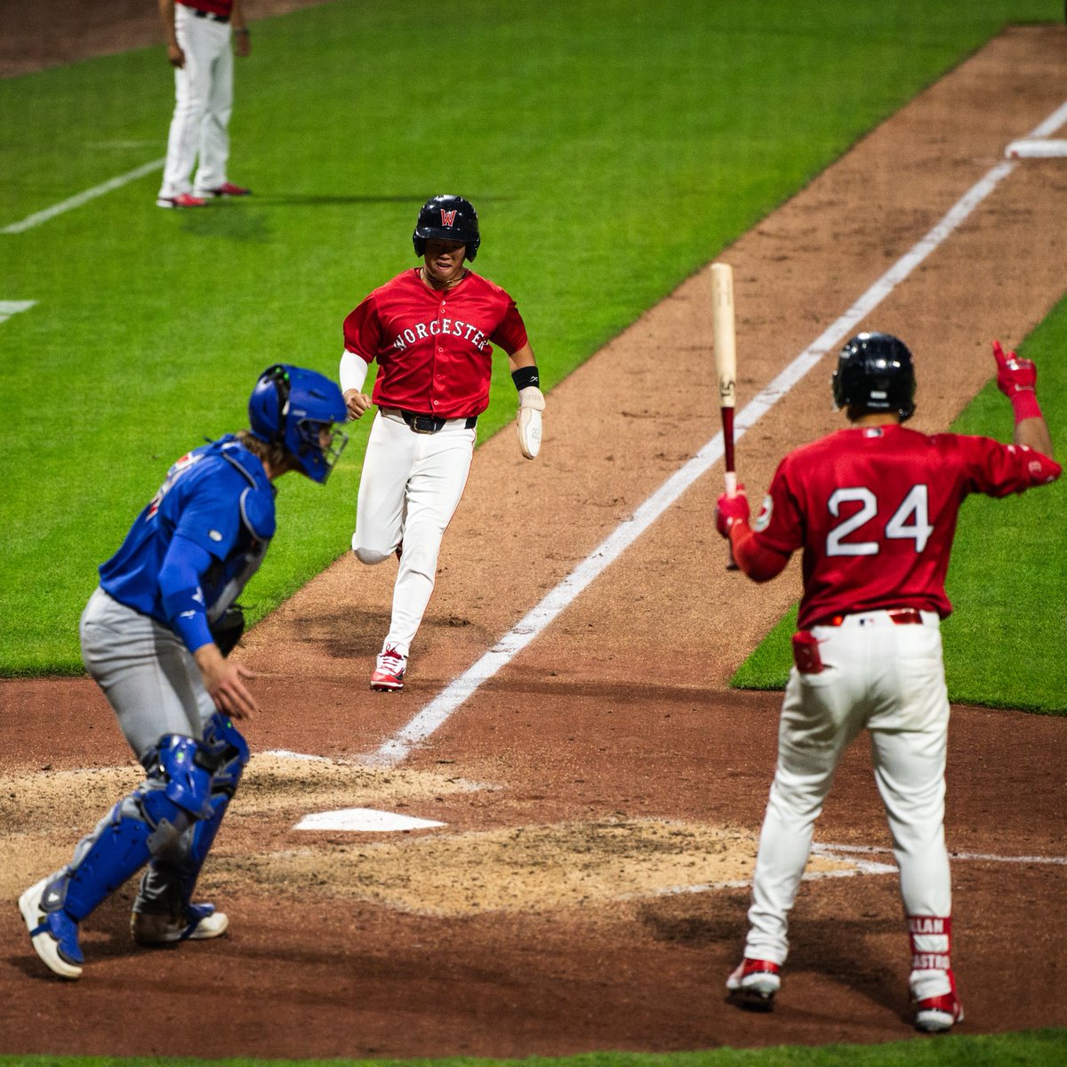 WooSox's tweet photo. TARPS OFF FOR THE WILD PITCH WALK OFF https://t.co/nEgyHuYUw4