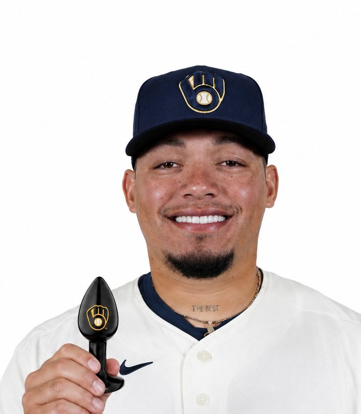 BrewersButtPlug's tweet photo. William Contreras wins today’s butt plug award. He went 0/4 with 5 runners left on base. Hopefully this award loosens him up so he can play better.
#Brewers #MilwaukeeBrewers #ThisIsMyCrew #CrewNation #GoBrewers
#MLB #Baseball #MLBBaseball #BaseballLife #MLBFans #BaseballSeason https://t.co/hWMTljYzqG