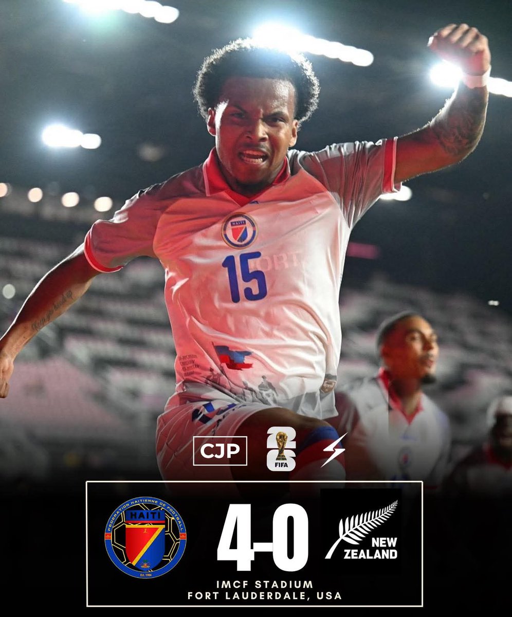 viptvnetworkht's tweet photo. Ayiti kraze nouvèl Zeland nan match zanmitay 4-0. Pwochen match amikal Grenadye yo se pral fas Perou  nan dat 5 Jen kap vini la.
@viptvnetworkht https://t.co/4ZfyJbLGoh