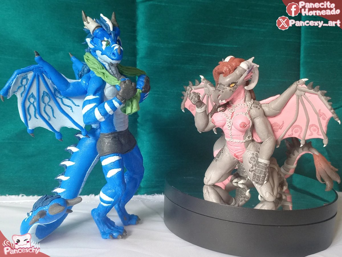 Pancexy_art's tweet photo. Y por supuesto, no podían faltar las fotos en pareja de estos enamorados dragones fuertotes 💙🩶 https://t.co/D9R5qcR0ck
