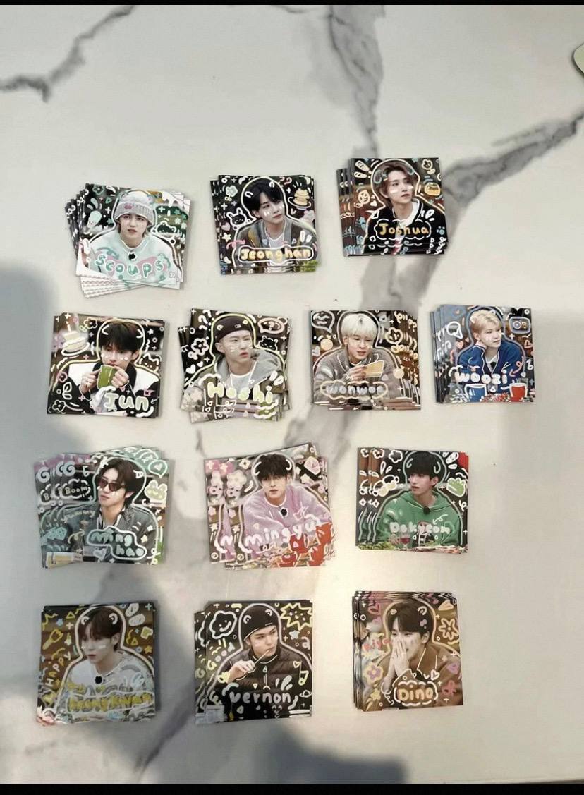 jamingyuuu's tweet photo. ic interest check wts lfb seventeen glossy film photocards stickers postcards

- can tingi or set
- 50% dp rembal once onhand

tags svt seungcheol jeonghan joshua jun hoshi wonwoo woozi the8 mingyu dk seungkwan vernon dino caratland https://t.co/U6WxDdKyA6