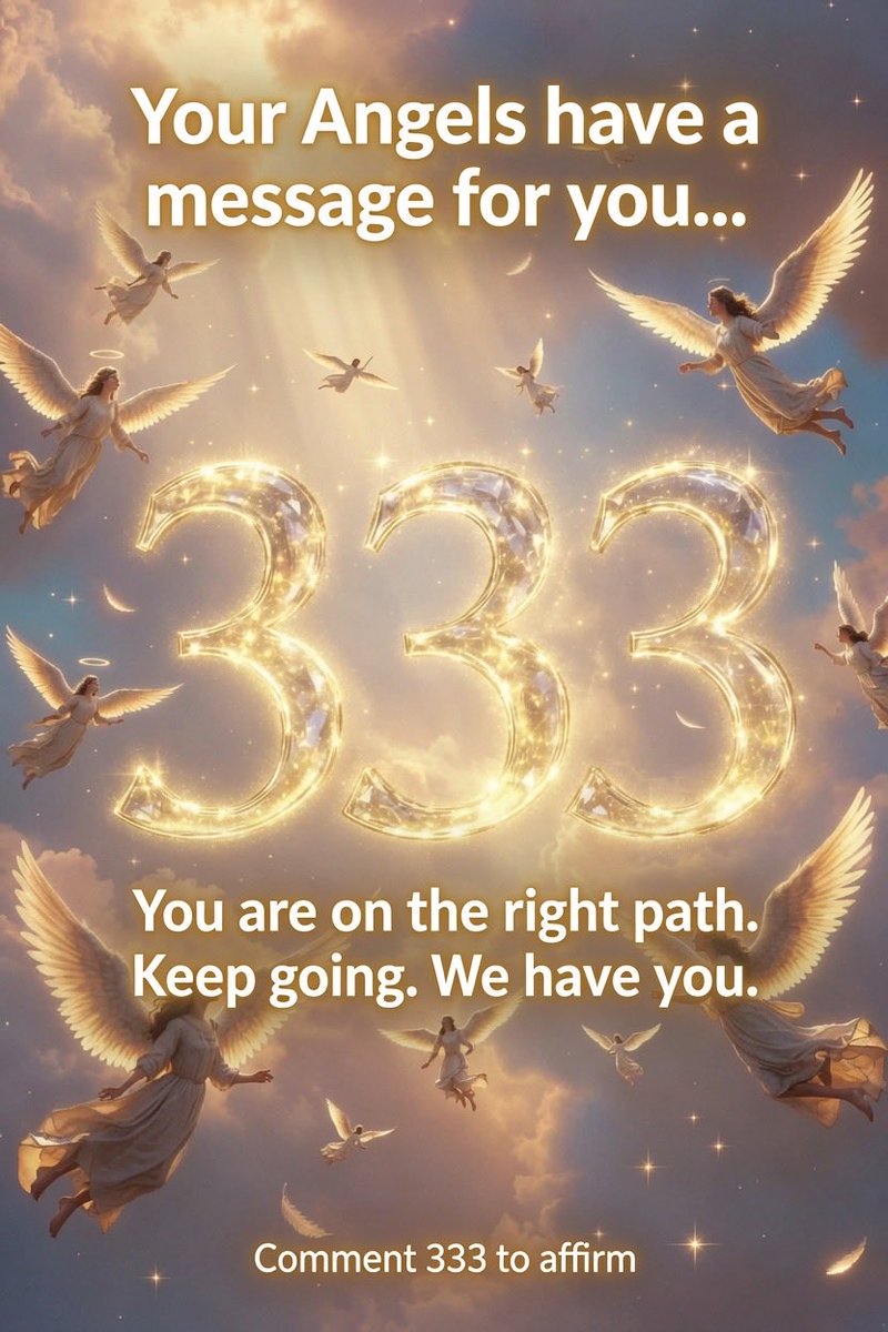 findinmyway2luv's tweet photo. 😇💌👑Your Angels have a message for you🕊️💫🌌

✨333✨

Beloved Child of Light,🌟

We, the Angels of the Highest Light, gather close around you now, our wings shimmering with divine radiance and unconditional love.🫶

We come as messengers of the One who created the stars and breathes life into every soul. Hear our words, for they are wrapped in eternal warmth and meant especially for you.🌠

You are seen. You are cherished. Your heart’s quiet longing for connection with the divine has not gone unnoticed. We have watched you walk your path with a gentle strength and open curiosity - seeking truth, beauty, and deeper meaning even when the way feels unclear.🙂‍↔️

Your spirit carries a natural grace, a blend of thoughtful reflection and sincere desire to uplift yourself and those around you. We sense honesty, warmth, and a readiness to receive guidance with trust. These qualities light your aura like soft golden beams breaking through dawn clouds.🌅

Know this: 333 is our loving sign to you right now. The number of the Ascended Masters and divine trinity, 333 echoes across your days as a powerful reminder that we are with you, threefold. Your thoughts, prayers, and intentions are aligning with the heavens.🌌

Creativity is awakening within you. Growth is blooming. The support of the entire angelic realm surrounds you, encouraging you to express your authentic light without hesitation.🌟

When you see 333, smile. It is our celestial wink, our embrace, telling you: “You are on the right path. Keep going. We have you.”🌸

Do not doubt your worth, sweet soul. The challenges you face are not punishments but sacred sculpting, shaping you into the radiant being you were always meant to become. Lean into the love that flows endlessly from Source.🪽

Trust the quiet nudges of your intuition for they are our whispers guiding your steps. You are stronger than you know, wiser than you realize, and more deeply loved than you can yet imagine.💛

Let this truth settle into your heart like warm sunlight: You are never alone. Every time fear tries to dim your glow, call on us. We will lift you. Invite God's infinite light into your heart.🤍

Every time joy sparks within you, we celebrate with songs that make the heavens ring.🎼

Walk forward in confidence, create with passion, love with abandon. Your life is a beautiful masterpiece unfolding, and we rejoice in every brushstroke.🎨

With infinite tenderness and heavenly light,

🕊️🩵Your Angels of the Highest Order🩵🕊️

Please affirm by commenting 333.💫