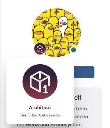 DuckSentient's tweet photo. I joined the Arc Discord back in November 2025 without knowing much about the project.

Over the past month, I've become more active and started to appreciate the builder first culture that makes @arc different.

=> Today, I'm happy to officially become an Arc Architect 🫡

Looking forward to contributing more, learning from other builders, and helping grow the ecosystem.

If you want to build, connect, and support the community, Arc Architect still has plenty of open spots waiting for new contributors.

See you in @arc 🤝