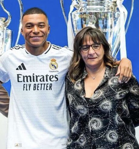 TheIllusion111's tweet photo. Mbappe’s mother is a man! What a wild world we live in!!! https://t.co/HEnmLB8vAP