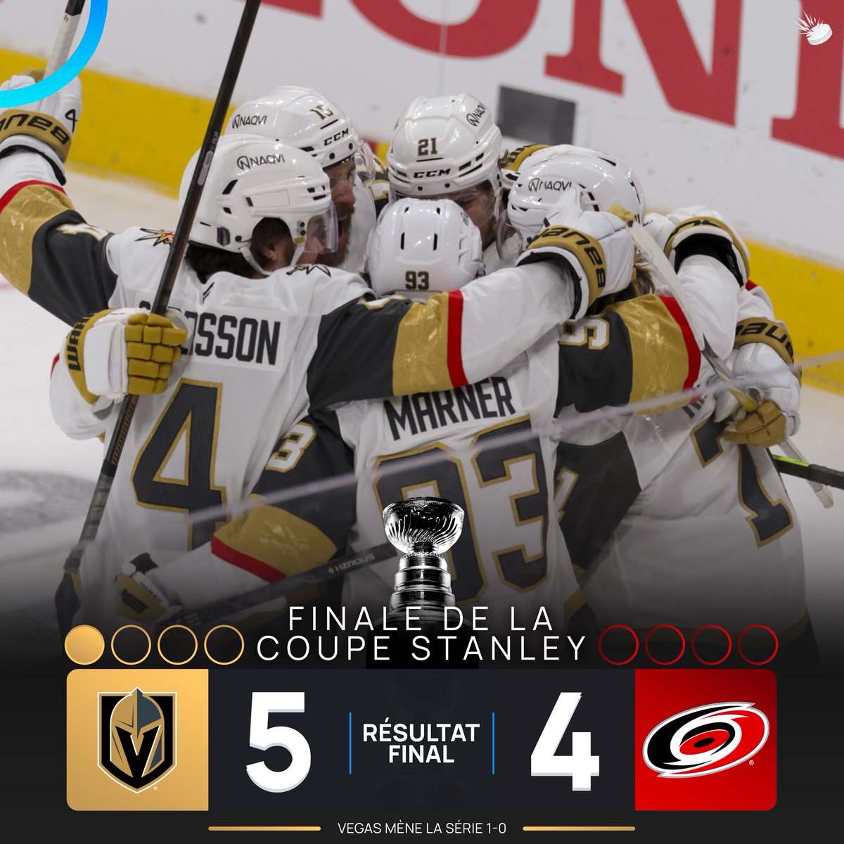 TheIcebreakerFR's tweet photo. VEGAS PREND LE MATCH 1 AU TERME D'UN MATCH SPECTACULAIRE ET D'UN FESTIVAL OFFENSIF DE 9 BUTS https://t.co/Qkkbf6pFoA