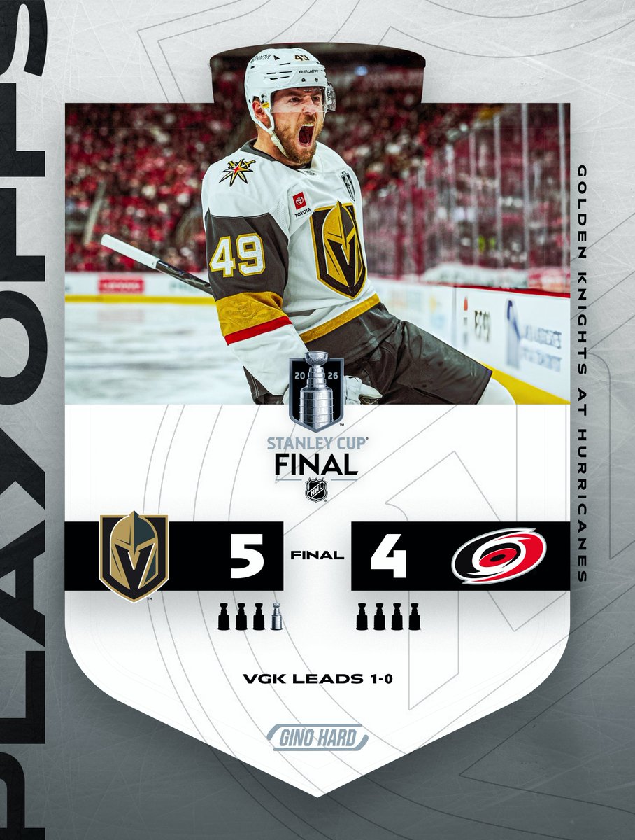 GinoHard_'s tweet photo. GOLDEN KNIGHTS TAKE GAME 1 OF THE STANLEY CUP FINAL ⚔️

WHAT. A. HOCKEY. GAME. 🤯 https://t.co/JVAmdgqLrw