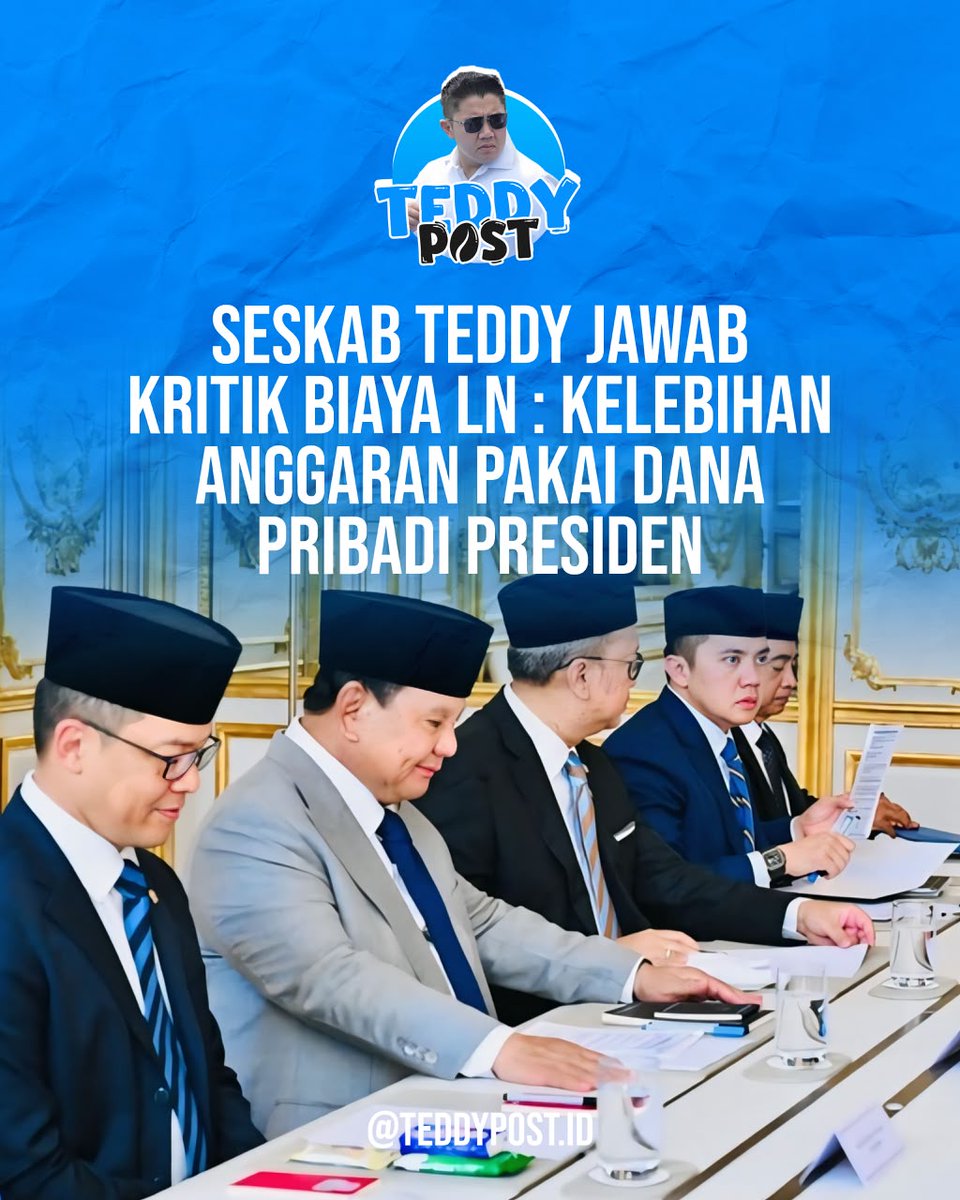 TeddyPostID's tweet photo. Seskab Teddy menegaskan salah besar jika kunjungan luar negeri Presiden Prabowo disebut hanya gagah-gagahan atau seremonial. https://t.co/HWRMlyoAMG