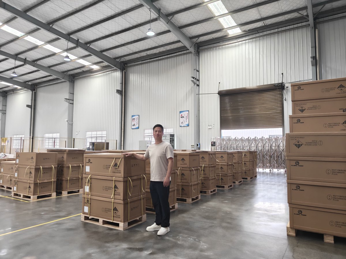 Guohuilight's tweet photo. Global Power 120pcs 16KWh battery finished production and custom inspection, waiting for loading container and shipping . https://t.co/QZP260ifwh