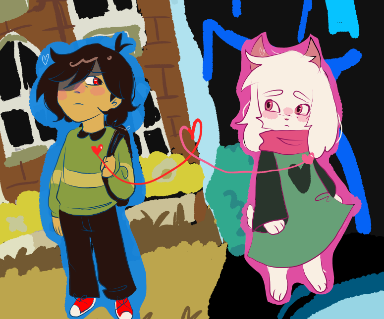 luuz_belle's tweet photo. United by an invisible thread, between the light of their world and the darkness of mine  -` ♡ ´- #Kralsei #Love #Ralsei #DELTARUNE https://t.co/GgLxeR63Ze