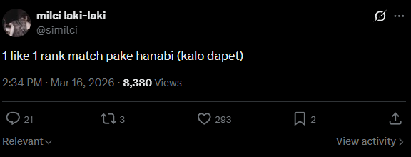 similci's tweet photo. 293 match gais bukan 303, tapi perasaan pas waktu itu 303 like deh https://t.co/4ozR2eFNPx