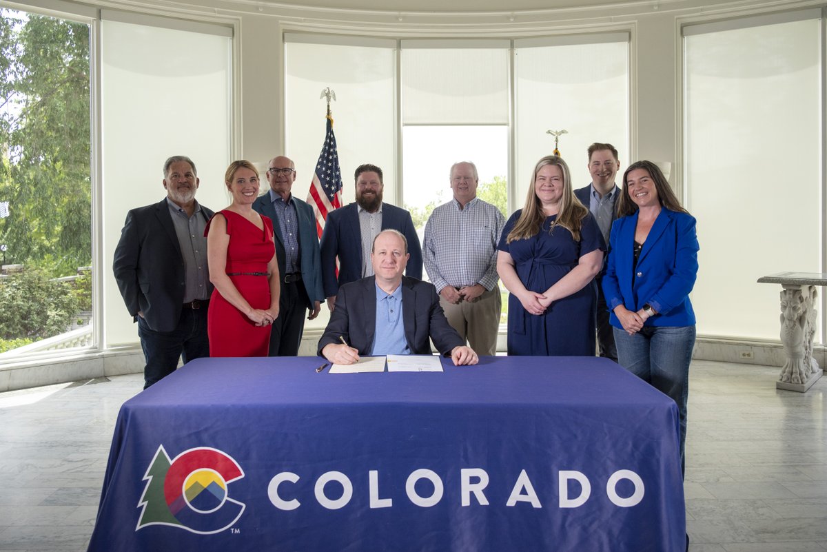 GovofCO's tweet photo. Today, Colorado is taking action to make healthcare more affordable and accessible. I signed HB26-1069, HB26-1262, and SB26-178 – all of which will help increase access and reduce costs for Coloradans. 

SB26-178 strengthens Colorado’s health insurance affordability, including reinsurance and premium support, to help keep coverage more stable and save people money. While HB26-1069 and HB26-1262 support our emergency responders and protect access to the medications and medical devices that Coloradans rely on. 

Together, these laws mean better care, more choices, and lower costs for Coloradans.