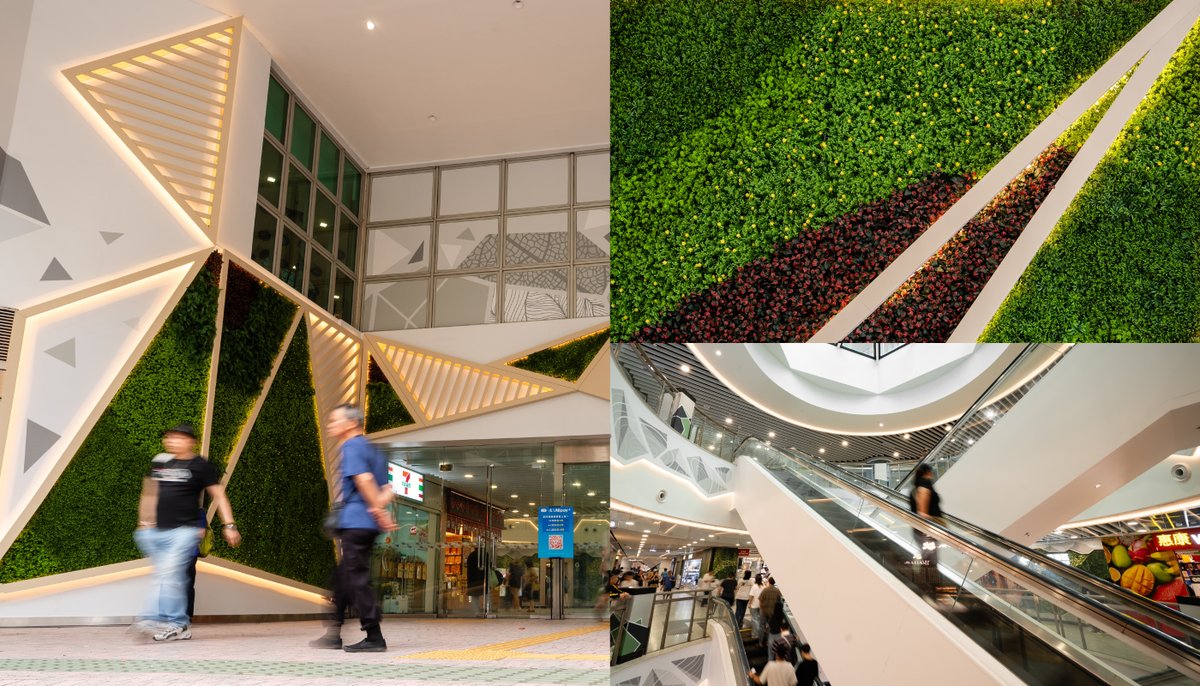LinkAssetMgmt's tweet photo. Link revitalised Yat Tung Shopping Centre under the “Hike and Seek” theme, inspired by Lantau’s landscape. With refreshed design, upgraded facilities and new dining options, alongside community co‑created paper airplane installations, the mall brings renewed vitality and discovery.