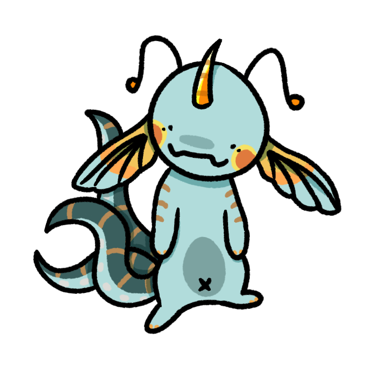 Mercy_Dearest's tweet photo. alien baby cm for @SquiddyNia! 🩵🧡 https://t.co/LIAbhriS67
