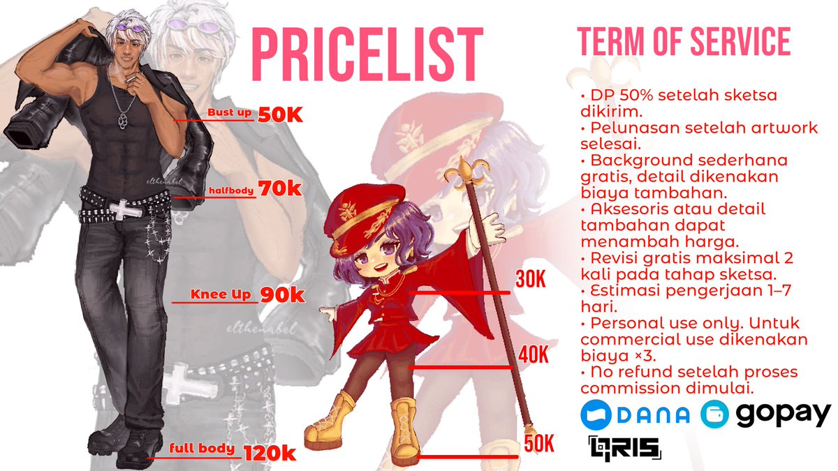 Cablenabell's tweet photo. OPEN COMMISSION 📢✨

Lagi berusaha nabung buat hadiah ulang tahun bf-ku yang bentar lagi tanggal 22 Juli 😭💖

Kalau ada yang mau commission atau bantu RT, itu udah membantu banget. Makasih yaa 🫶
📩 DM if interested!  

#commissionopen #artist #artmootsㅤ #commission https://t.co/WGJT494tg2