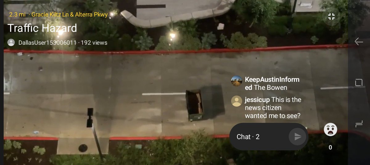 PJinAustin's tweet photo. There were a ton of cops headed towards Lamar thirty minutes after a fire alarm was reported. I thought probably another call. Check my only Citizens app notification: a wayward dumpster in the road around Burnet. 

Austin Chronicle Missed Connection? https://t.co/PtnU27Gdp8