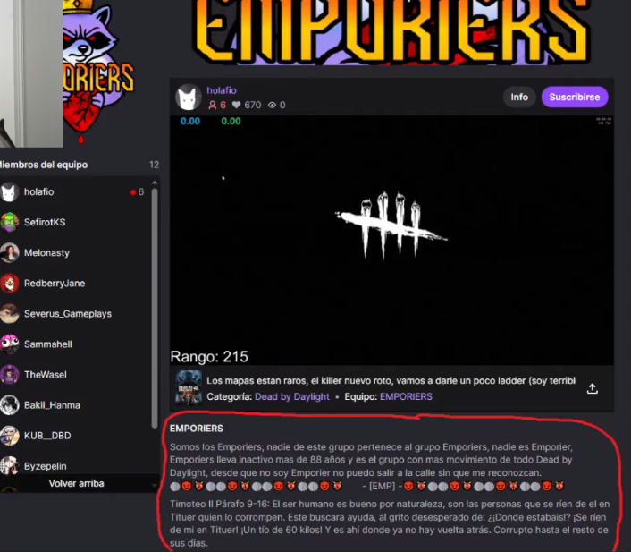 jorge_damyan's tweet photo. @DbDBHVR_ES @DeadbyDaylight ahí Tenes varios content creators con los que deberían de tomar medidas urgentes. porque por un jueguito. no van a atacar ni filtrar la dirección de una familia y mencionando a los niños. espabilen de una vez!! https://t.co/Y0SVzE9QB5