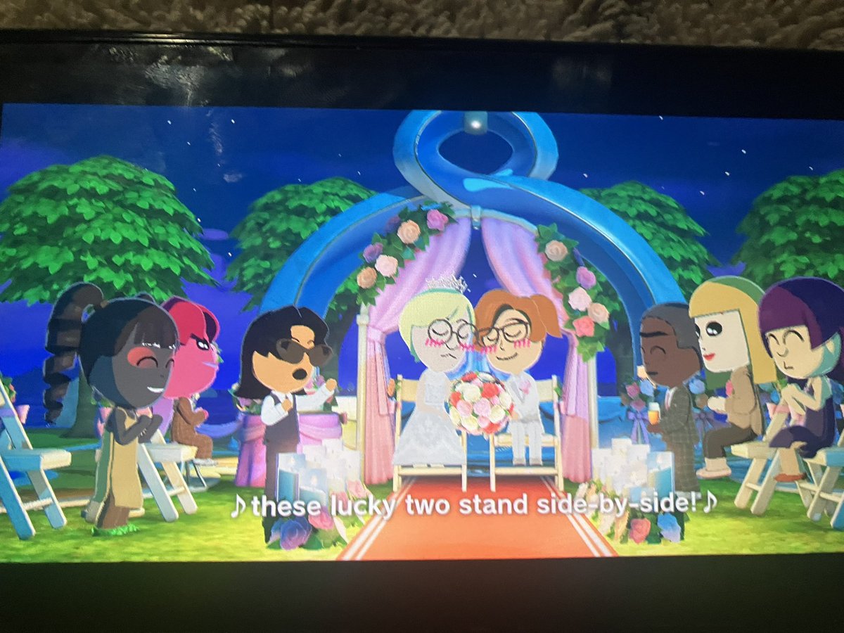 ChokiplusPrism's tweet photo. Pencil RPS and Paper RPS got married on my Tomodachi life island JUST THREE DAYS after becoming sweethearts https://t.co/JMMxsUAAsm