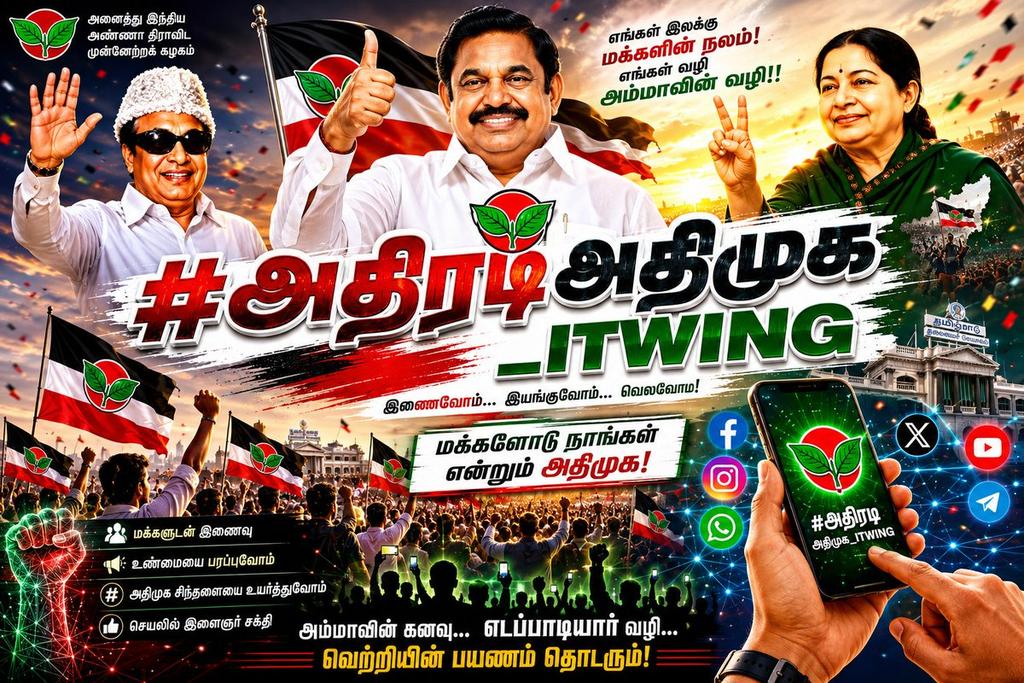 LPRABHAKARAN's tweet photo. @EPSTamilNadu
@rajanchellppavv
@AIADMKITWINGOFL 
@satyenaiadmk
@AIADMKOfficial
 #அதிரடிஅதிமுக_ITWING https://t.co/pjWYj0QXj7