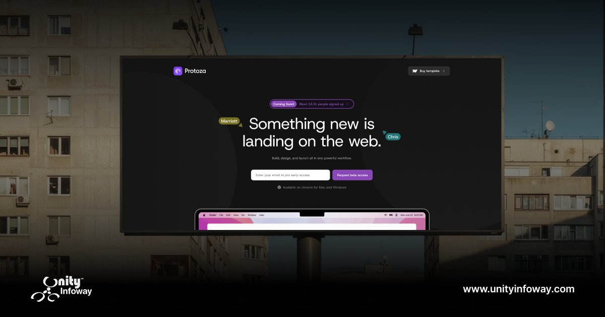 unityinfoway's tweet photo. Launching something exciting soon?

Meet Protoza — a modern Launch &amp; Coming Soon Website Template built to help startups &amp; brands create buzz before launch.

Check it out:
👉 https://t.co/kogR5RuZIa 

#Webflow #Startup #ComingSoon #ProductLaunch #WebDesign https://t.co/Tt0Yt075l1