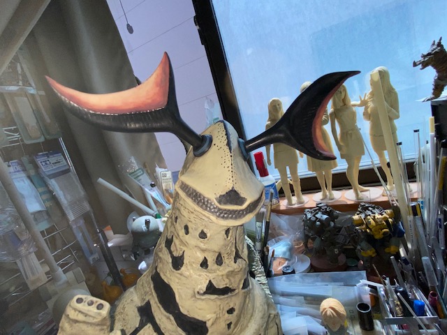 KATOOO_T's tweet photo. 痛快娯楽劇場「エレキング」レジンキット、日時指定のものを除くご予約分の発送が完了しました。

橋本 智氏原型の傑作キット、触角の先端まで40ｃｍオーバーのものすごいボリュームです。在庫は残りわずかとなっております。
https://t.co/3Uu9Qh2hrP https://t.co/5w8xmKSTOO