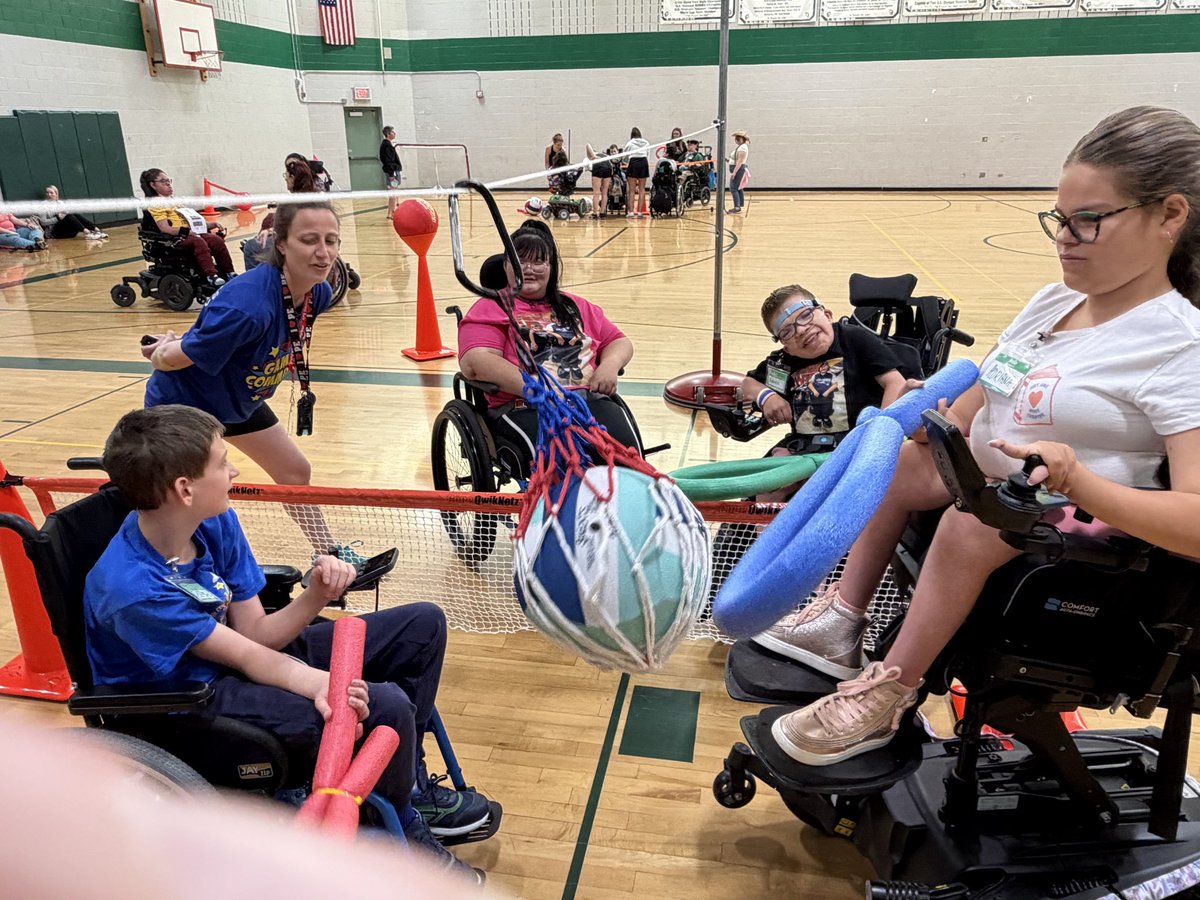 blwickoren's tweet photo. The 43rd Annual Colorado Junior Wheelchair Sports Camp hosted at Aurora Central High School.  Day 2 of camp! Fencing, Football, Volleyball, &amp; Fishing
@aurorak12 @MoveUnitedSport @Movement4All https://t.co/9g22QnqWoi